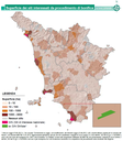 Mappa della superficie dei siti interessati da procedimento di bonifica - anni 2012-2013