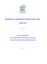 Risultati dei controlli agli scarichi di acque reflue - Anno 2011