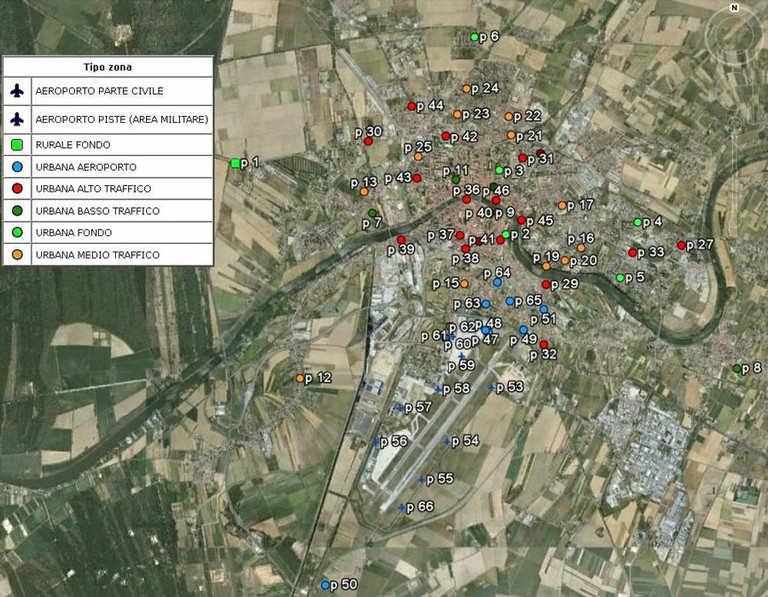 ubicazione dei siti di misura e loro classificazione