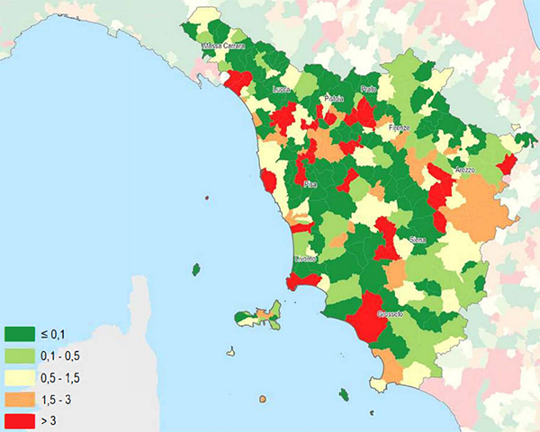 Densità dei cambiamenti