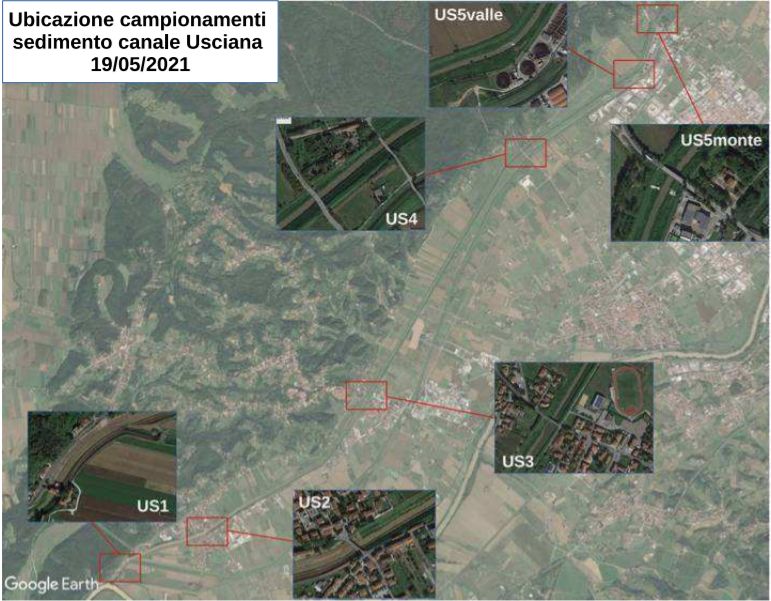 mappa campionamenti usciana