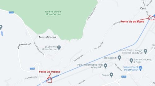 mappa canale Usciana