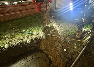 scavo ad Arezzo in piazza Falcone e Borsellino