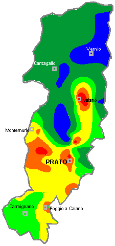 mappa provincia di Prato