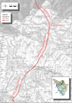 Tracciato alta velocità tratta appennino