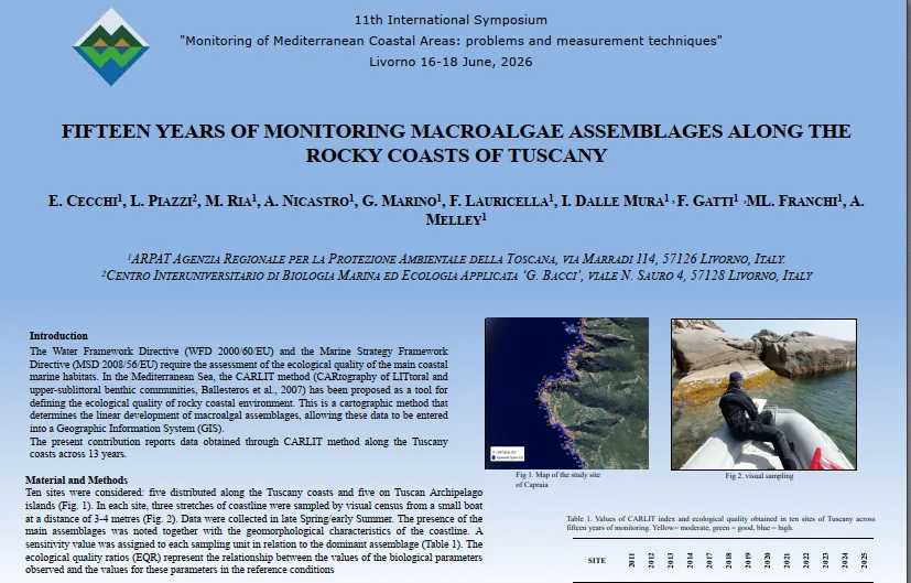 Fifteen years of monitoring macroalgae assemblages along the rocky coasts of Tuscany