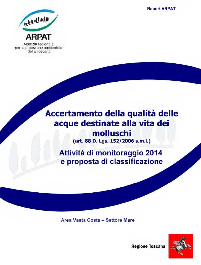 Accertamento della qualità delle acque destinate alla vita dei molluschi – 2014