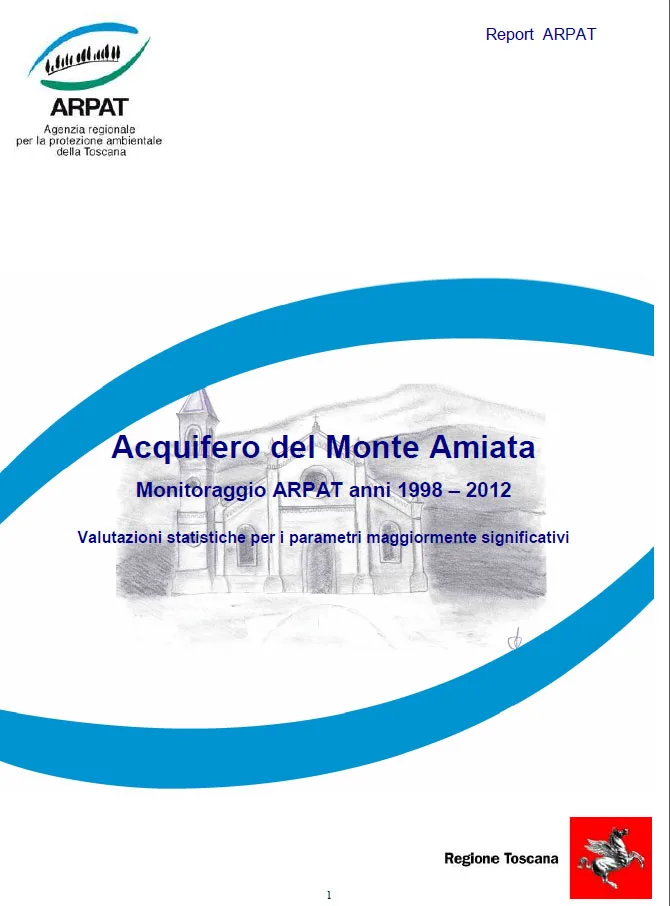 Acquifero del Monte Amiata: monitoraggio ARPAT anni 1998 – 2012