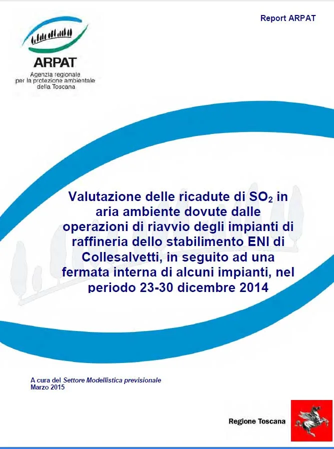 Impatto di alcune emissioni di ossidi di zolfo dello stabilimento ENI di Collesalvetti (LI)