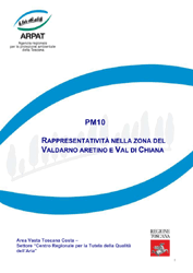 PM10 – rappresentatività nella zona del Valdarno Aretino e Val di Chiana