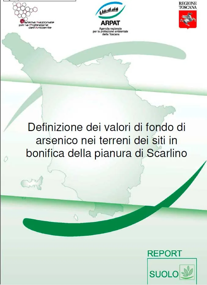 Definizione dei valori di fondo di arsenico nei terreni dei siti in bonifica della pianura di Scarlino