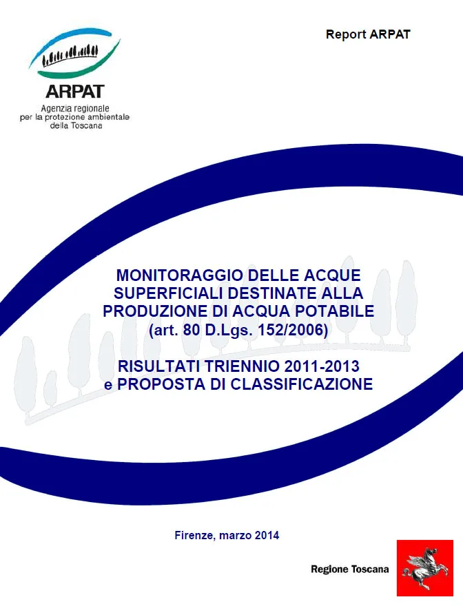Monitoraggio delle acque superficiali destinate alla produzione di acqua potabile 2011-2013