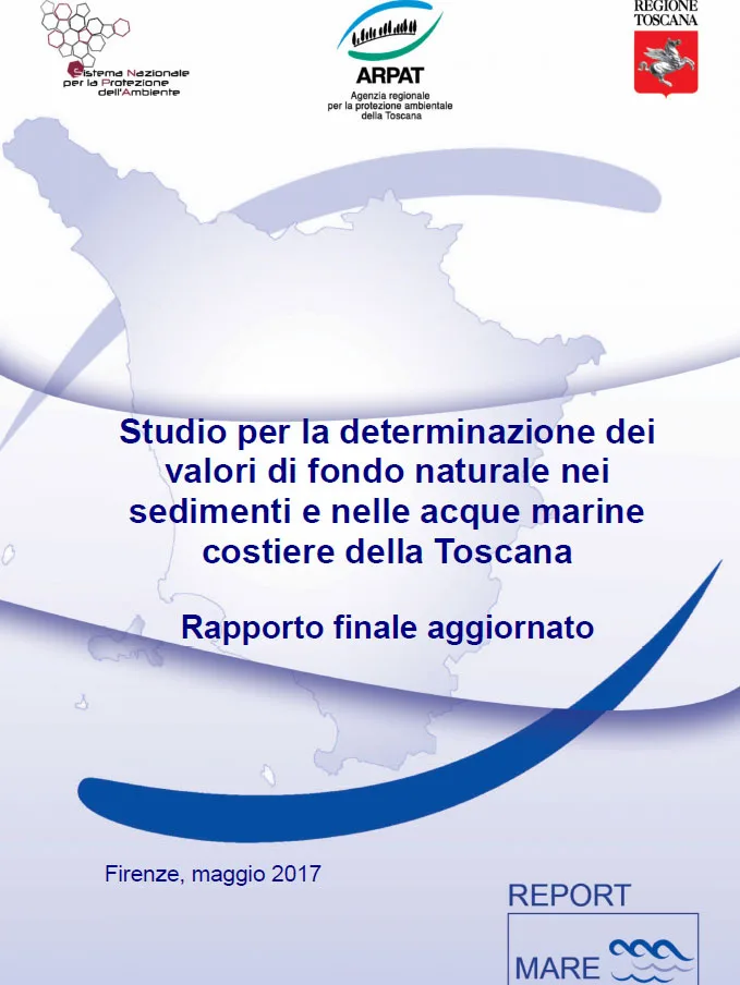 Studio per la determinazione dei valori di fondo naturale nei sedimenti e nelle acque marine costiere