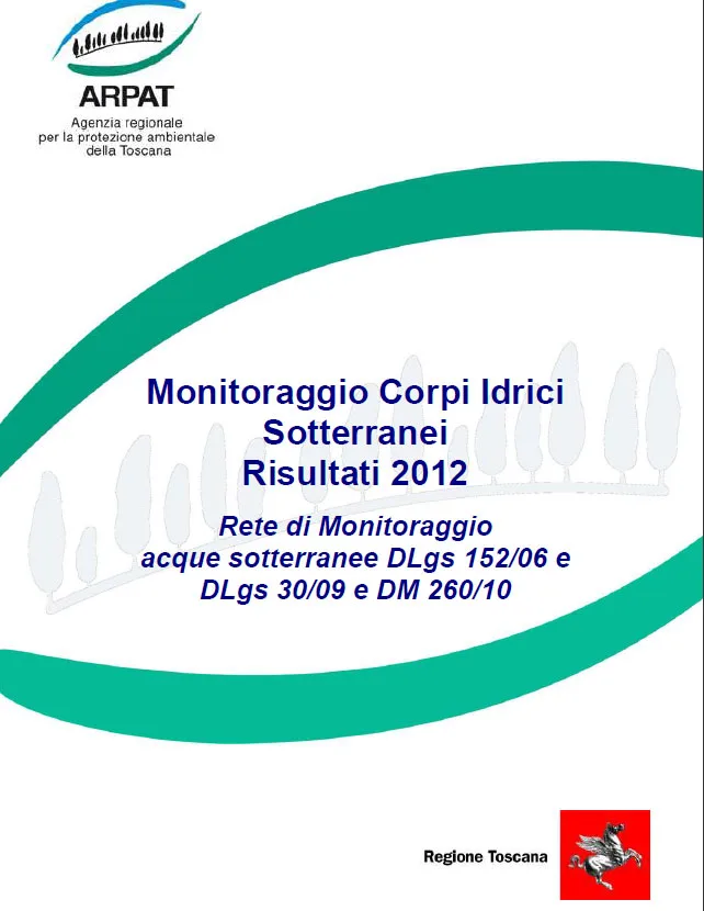 Monitoraggio corpi idrici sotterranei – risultati 2012