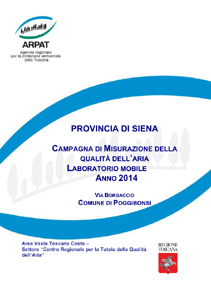 Campagna di misurazione della qualità dell’aria con laboratorio mobile a Poggibonsi (SI) – Anno 2014
