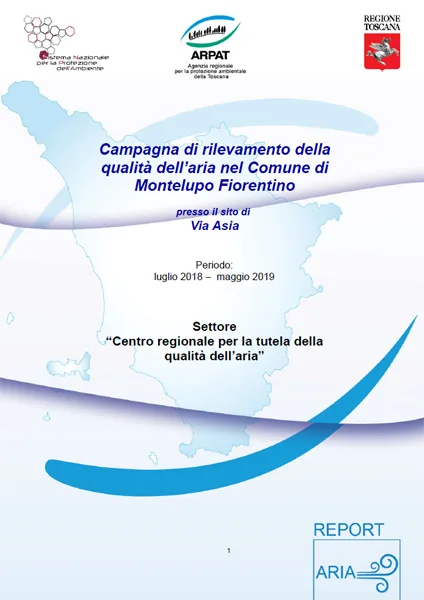 Campagna di rilevamento della qualità dell’aria con mezzo mobile nel Comune di Montelupo Fiorentino (FI) – anni 2018-2019