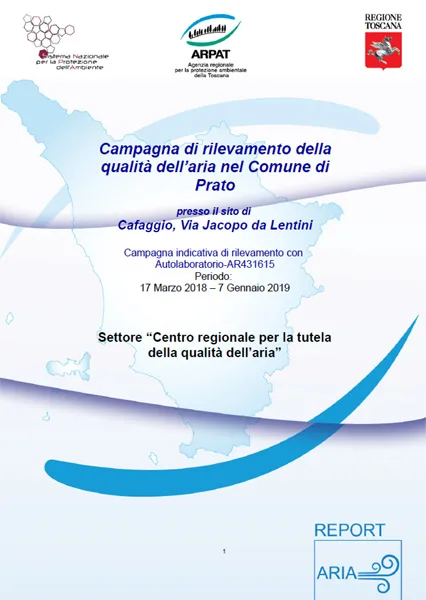 Campagna di rilevamento della qualità dell’aria con mezzo mobile nel Comune di Prato – anni 2018-2019