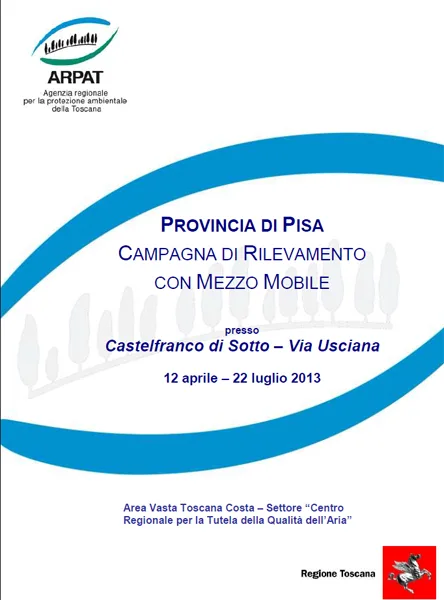 Campagna di rilevamento della qualità dell’aria con laboratorio mobile a Castelfranco di sotto (PI) – anno 2013