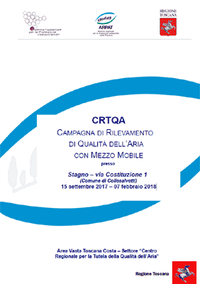Campagna di rilevamento della qualità dell’aria con mezzo mobile a Stagno, nel Comune di Collesalvetti (LI) – anni 2017-2018