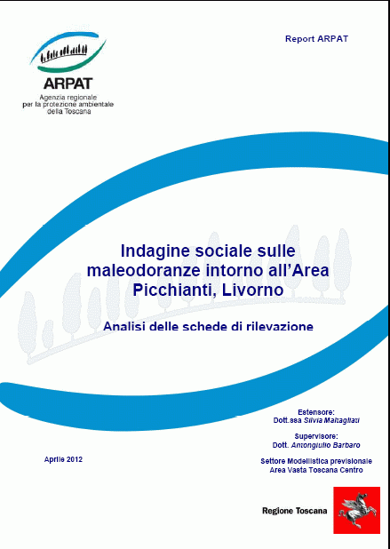 Indagine sociale sulle maleodoranze intorno all’Area Picchianti, Livorno – Analisi delle schede di rilevazione