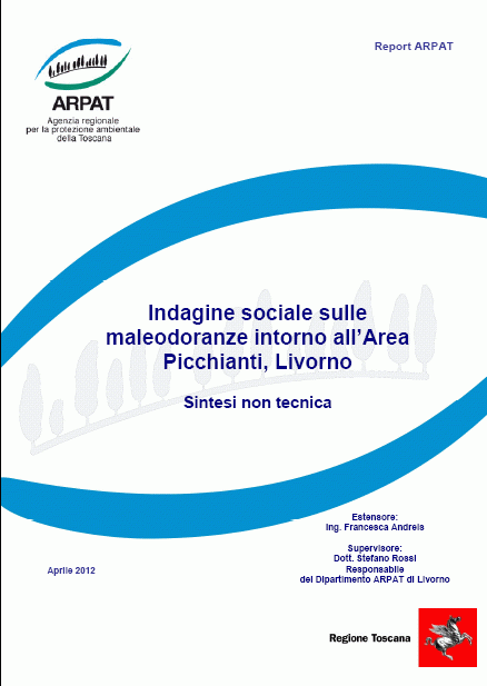 Indagine sociale sulle maleodoranze intorno all’Area Picchianti, Livorno – Sintesi non tecnica