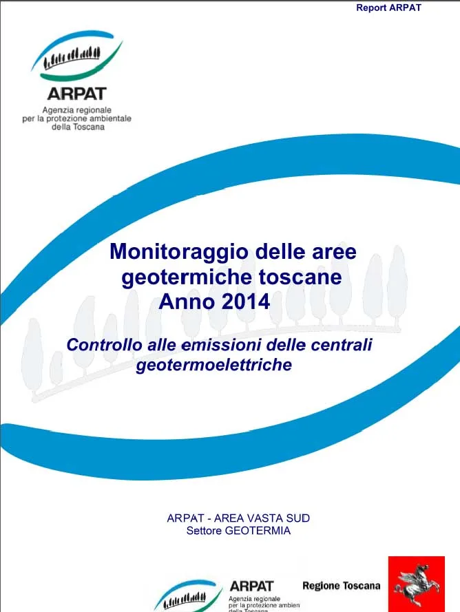 Monitoraggio delle aree geotermiche toscane – Anno 2014