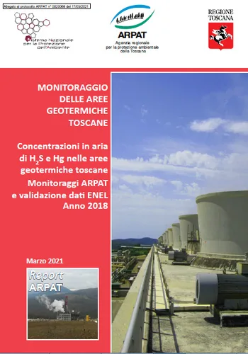 Concentrazioni in aria di H2S e Hg nelle aree geotermiche toscane – Anno 2018