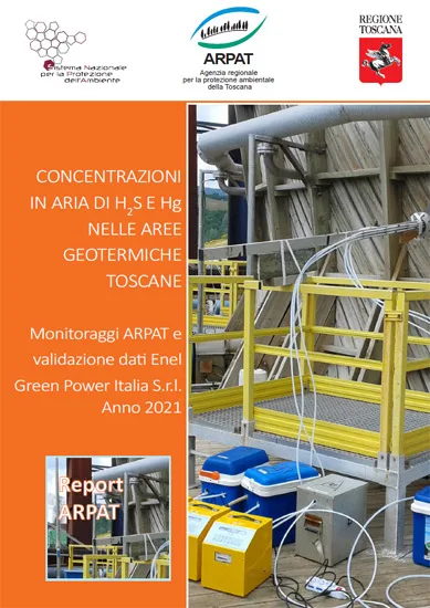 Concentrazioni in aria di idrogeno solforato e mercurio nelle aree geotermiche toscane – Anno 2021