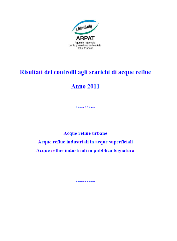 Risultati dei controlli agli scarichi di acque reflue – Anno 2011