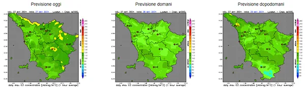 mappa previsioni ozono