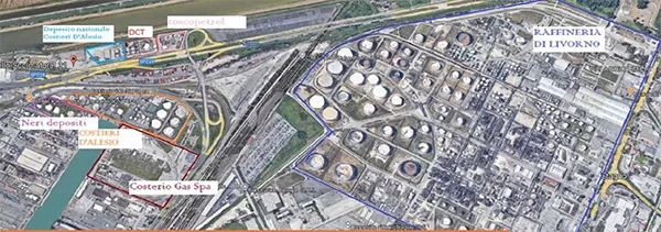 Mappa aziende RIR Porto Livorno