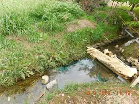Presenza di gasolio nel rio Santovecchio a Pescia (PT)