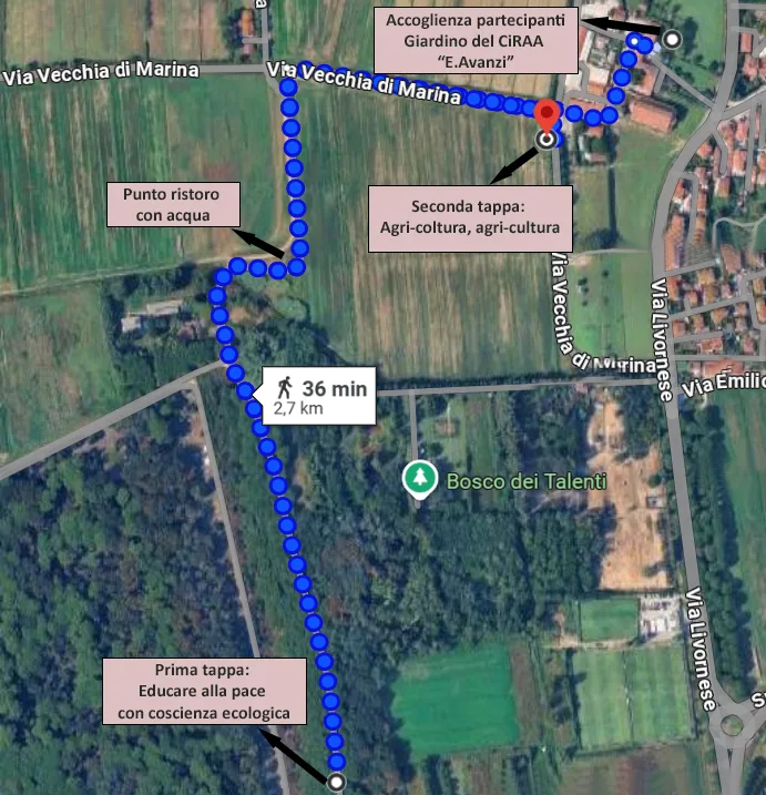 Mappa delle tappe del 26/06/2025