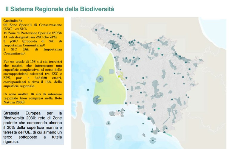 il sistema regionale della biodiversità in Toscana