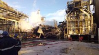 Intervento per incendio alla raffineria Eni di Stagno nel comune di Collesalvetti 