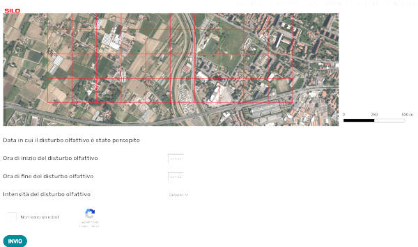 schermata piattaforma web Silo - segnalazioni cattivo odore