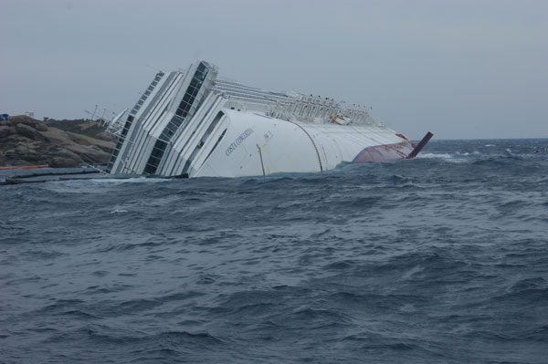 Monitoraggio Costa Concordia - aggiornamento del 13 aprile