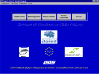 schermata iniziale del software